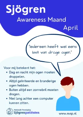 Sjögren Awareness Maand april - droge ogen